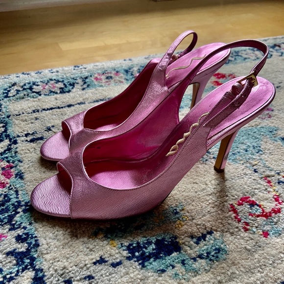 Pink vintage kitten heels Nina Ricci heels! - Picture 2 of 7